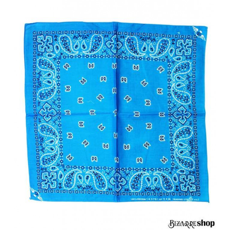 Бандана огурцы голубая