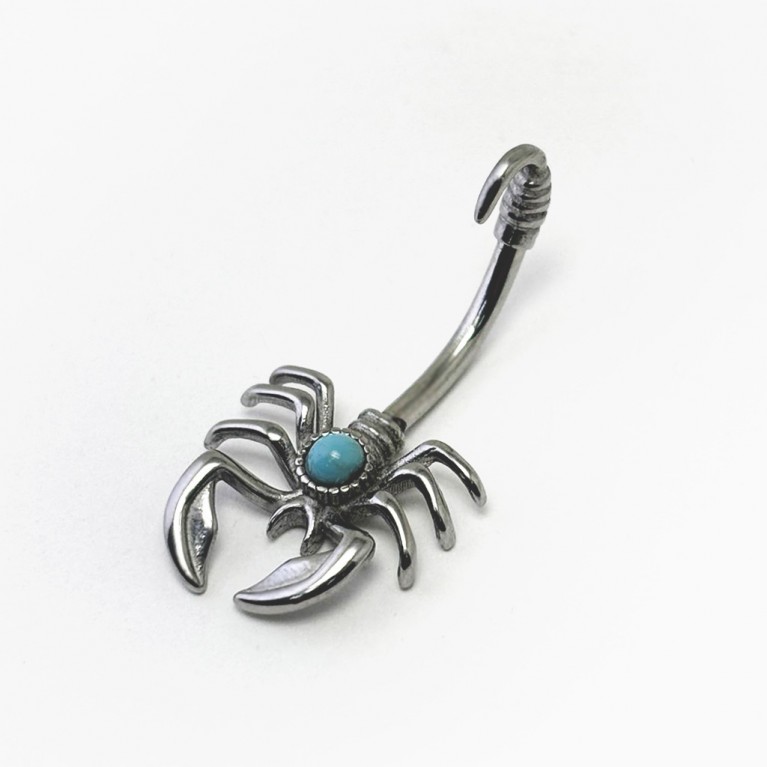Банан в пупок скорпион с бирюзой