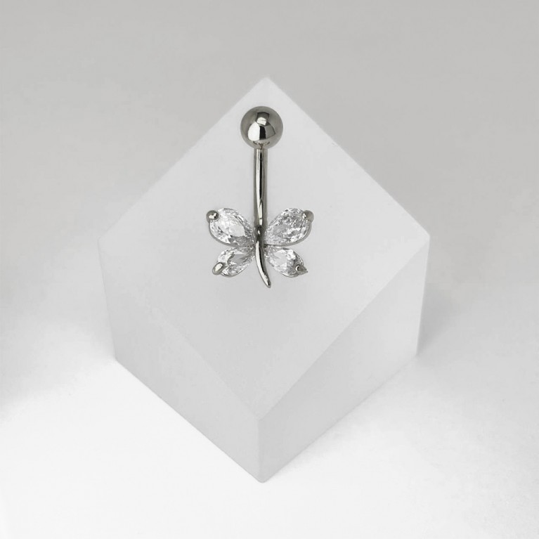 Банан в пупок бабочка с кристаллами