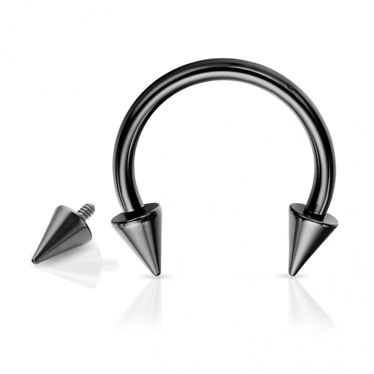 Циркуляр из титана с конусами черный интернальный