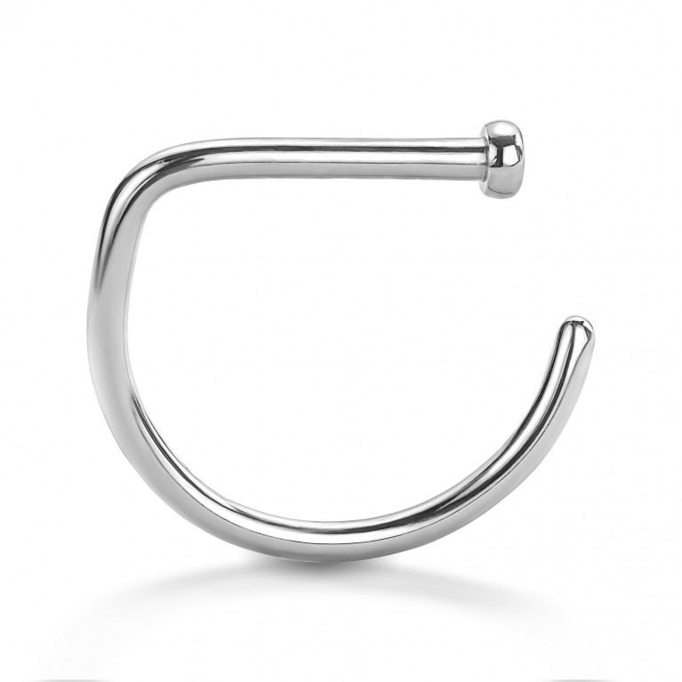 D-ring кольцо в нос титановое (широкое)
