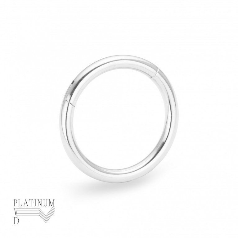 Кольцо кликер титан Platinum PVD