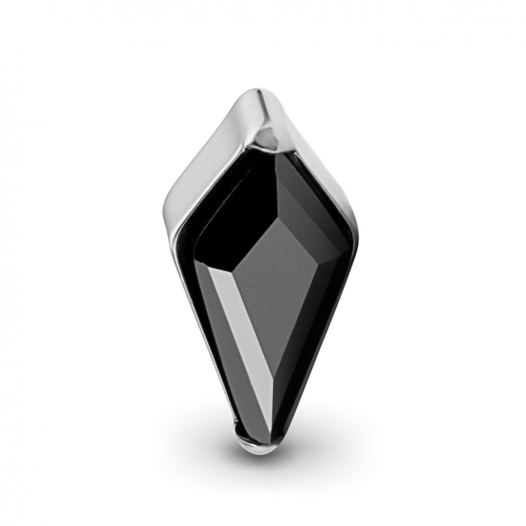 Накрутка Rhombus из титана с кристаллами Clear CZ