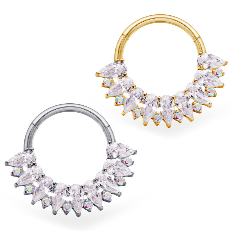 Кликер Pears AB титановый с кристаллами CZ