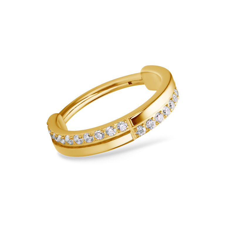 Кликер Streak титановый с кристаллами Clear CZ