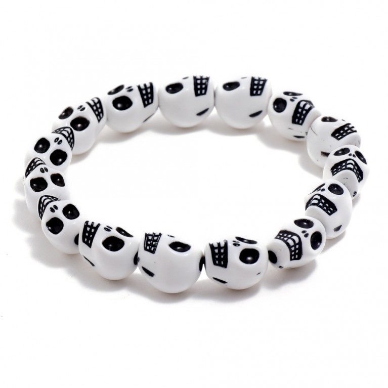 Браслет белые черепки
