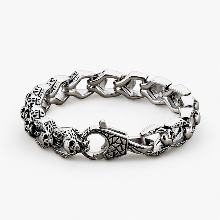 Браслет стальной Черепа ver.2