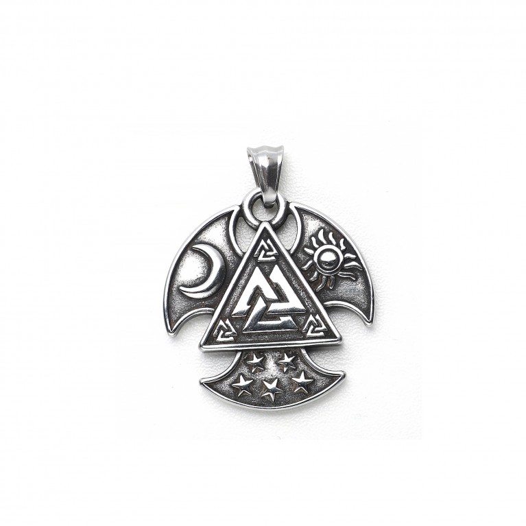 Подвеска из ювелирной стали Valknut